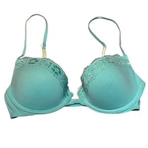 PINK Bra, Wear Everywhere Demi, Mint green, Victoria’s Secret Underwire, 32D